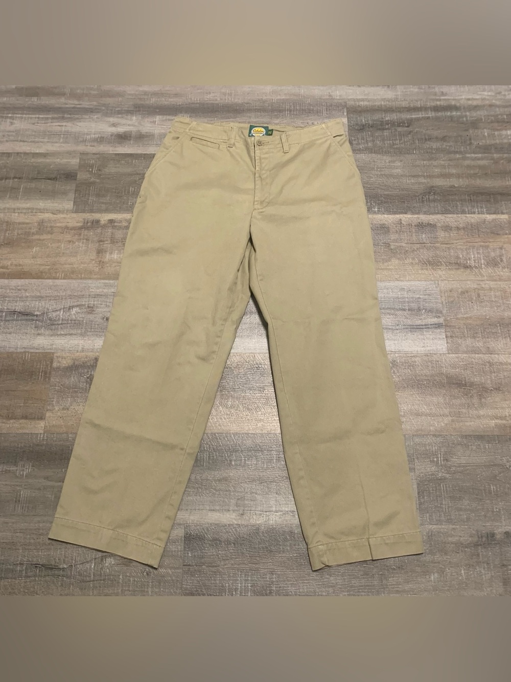 Cabela's Men’s 38 X 30 Beige Flat Front Straight Regular Fit Pants Outdoor